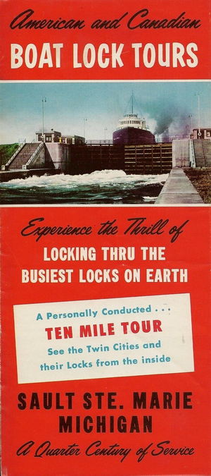 Soo Locks Boat Tours - Postcard Info And Momentos (newer photo)